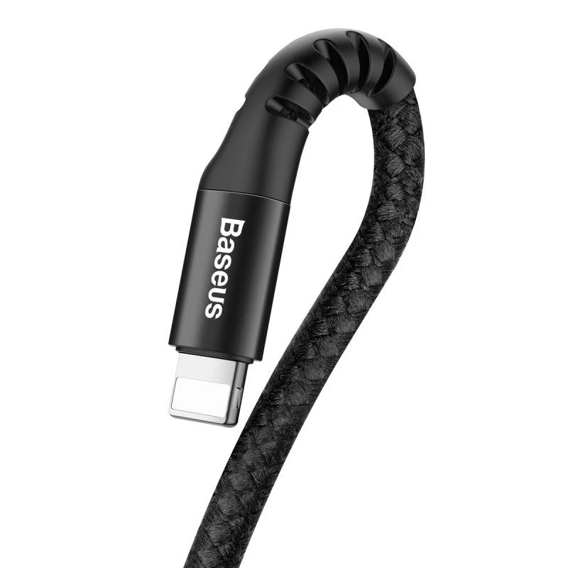 Baseus Spring-loaded laidas Lightning 1m 2A (juoda)