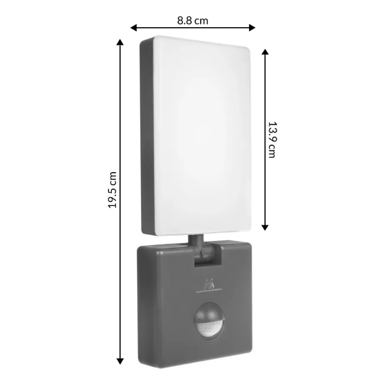 LED prožektorius MACLEAN MCE516 su PIR judesio jutikliu, 50W, pilkas