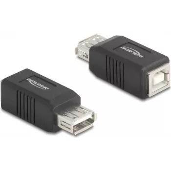 DeLOCK 67203 lyties keitiklis USB Type-A į USB Type-B juodas