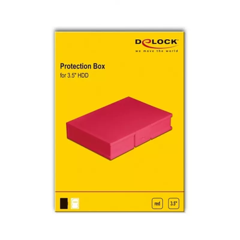 Apsauginė dėžutė DeLOCK 18374 3,5 inch HDD raudona