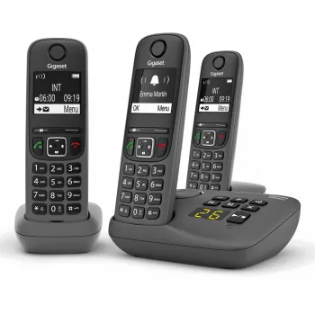 Analoginis/DECT belaidis telefonas Gigaset AE690A su 3 rageliais, Caller ID