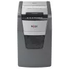 Rexel Optimum AutoFeed+ 130X popieriaus smulkintuvas, kryžminis pjovimas, 55 dB, 22 cm, juoda, sidabrinė