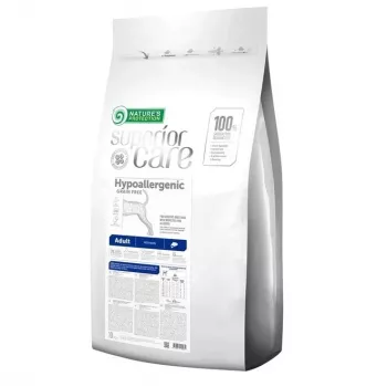 Sausas šunų ėdalas Nature’s Protection Hypoallergenic Adult All Breeds — lašiša, 10 kg, be grūdų, 24% baltymų, 14% riebalų