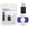Belaidis Mini USB Wi-Fi adapteris QOLTEC 57007 – vienos juostos 2,4 GHz, iki 150 Mbps, vidinė antena
