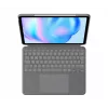 Logitech Combo Touch klaviatūros dėklas QWERTY US International pilka su valdymo kilimėliu