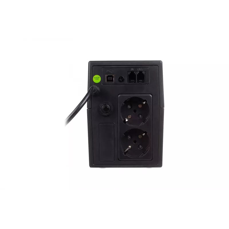 DIGITUS Line-Interaktyvus UPS, 800VA/480W, 12V/9Ah X1 baterija, 2x CEE 7/7 lizdai, RJ-11, LCD (DN-170064-LCD)