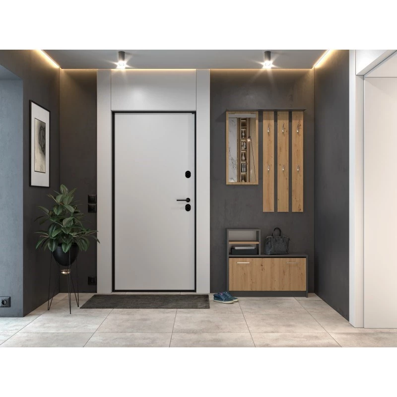 Prieškambario spintelė top e shop GAR ANT/ART su 1 varstomu dureliu, 850×240×1600 mm