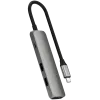 Satechi ST-P4SM USB-C 4-in-1 plonas multiport adapteris, pilka