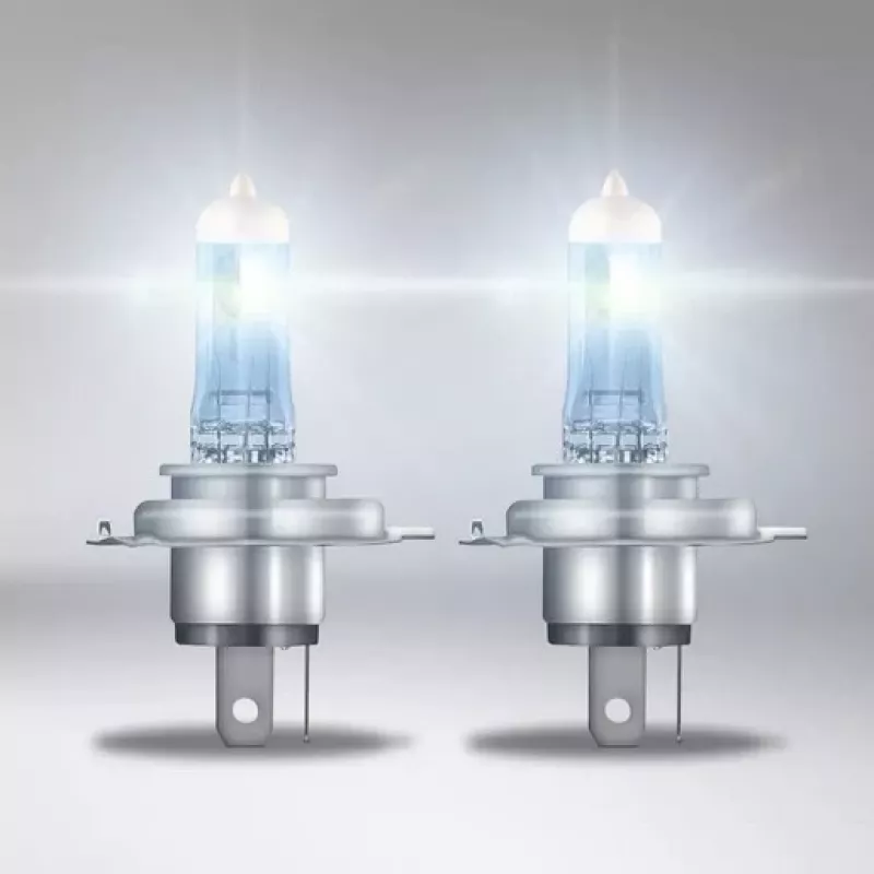 Halogeninis priekinio žibinto lemputės rinkinys Osram NIGHT BREAKER 220 H4 — dviejų lempučių pakuotė, 12V 60/55W