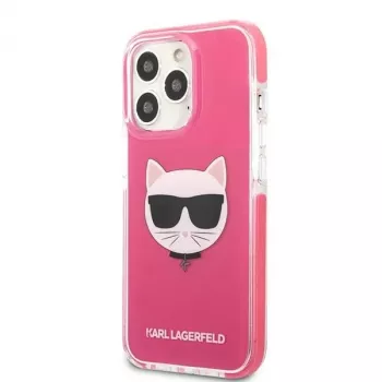 Karl Lagerfeld KLHCP13XTPECPI kietas dėklas iPhone 13 Pro Max 6,7 inch Fuchsia/FUSCHIA Choupette Head