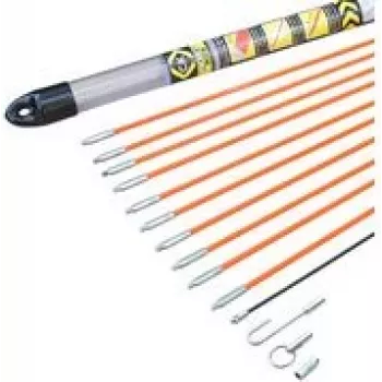 C.k tools T5440 laidų traukimo strypų priedų rinkinys, 7 dalių, su lanksčia kreipiamąja galvute ir adapteriais