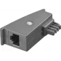 Goobay TAE adapter, TAE-F-kištukas > RJ45-lizdas (8P2C), pilka (45736)