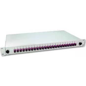 Lightwin LWL Splice Box, 24 pluoštai, 24x SC daugiamodis, 50/125µm OM4 pigtail, sujungimo dėžutė (SPBOX 24G50 OM4 SC)