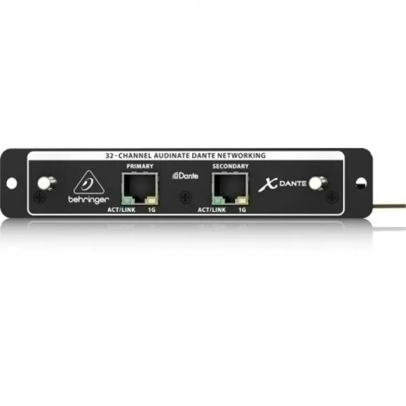 Prietaisų plokštė Behringer X-DANTE, skirta X32 – Dante tinklo audio 32 kanalai