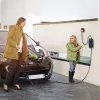 Qoltec Mobile EV automobilio įkroviklis reguliuojamas 2in1 Type2 | 7kW | 230V | CEE 3 kištukas | Wi-Fi | LCD | Nešiojamas | Wallbox | 5m
