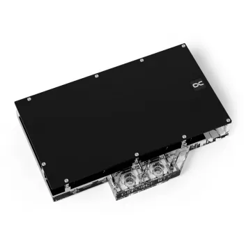 Alphacool 13463 galinė plokštė, akrilas ir aliuminis, juoda, 145,2 mm