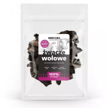 UNISZKI Beef tripe 500 g – vieno ingrediento dantų kramtukas šunims, be grūdų ir glitimo