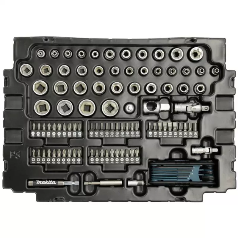 Makita E-08713 mechaniko įrankių rinkinys 120 vnt.