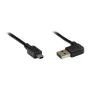 USB 2.0 jungiamasis kabelis EASY Plug A – Mini-B, kampuotas, juodas, 5 m