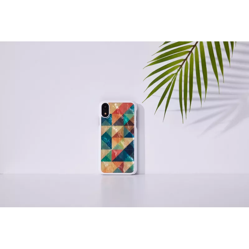 Mobilaus telefono dėklas iKins, skirtas iPhone XR — Mosaic Black apsauginis dangtelis