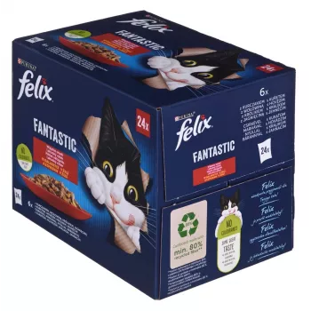 Felix Fantastic kaimo skoniai želė – šlapias ėdalas katėms – 24x 85g