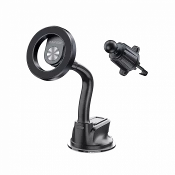 CANYON OnGrip 12 magnetinis laikiklis automobiliui su siurbliu ir ventiliacijos grotelėmis, juodas