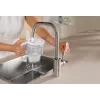 Vandens filtro ąsotis BRITA Glass+1 Maxtra Pro pilka, 2,4 L bendras / 1,5 L filtruoto vandens, Maxtra Pro PP filtras