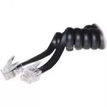 ShiverPeaks S/CONN 7.5 m RJ10 juodas (TC 70135-7) – ragelio spiralinis laidas