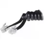 ShiverPeaks S/CONN 7.5 m RJ10 juodas (TC 70135-7) – ragelio spiralinis laidas