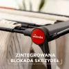 Džiovinimo stovas VILEDA Infinity Flex Ultimate Telescopic — juodas, dengtas aliuminis, 30 m džiovinimo erdvė, sulankstomas, su ratukais