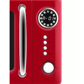 Mikrobangų krosnelė ETA Storio Red Solo – 20 L, 700 W, 5 galingumo lygių, 245 mm padėklas