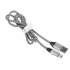 USB 2.0 laidas Type-C vyriškas – C vyriškas 1,0 m juodai sidabrinis