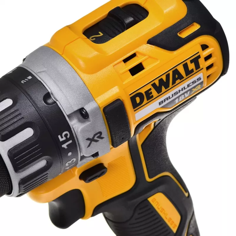 Gręžtuvas su sukimo funkcija DeWalt DCD791D2-QW, 18V Li-Ion, 2×2Ah akumuliatoriai, 13 mm greito užveržimo griebtuvas, 70 Nm, 1,5 kg