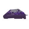 NATEC Fury Gaming klaviatūra Kanabo K2 US balta foninė mechaninė pilkai violetinė
