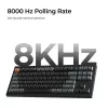 Mechaninė klaviatūra Keychron V3 Ultra 8K – laidinė ir Bluetooth, QWERTY išdėstymas, RGB LED, juoda