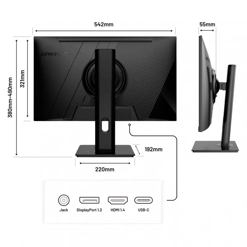 Japannext JN-IPS238FHDR-C65W-HSP Monitorius 23,8 colio Full HD IPS