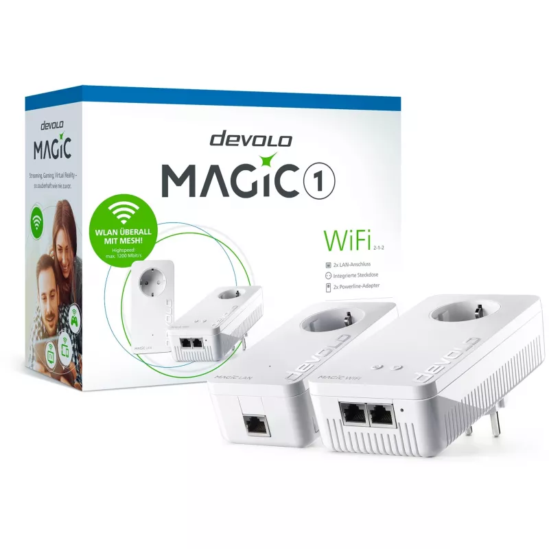 „Magic 1 WiFi 2-1-2“ pradinis rinkinys, du Powerline adapteriai