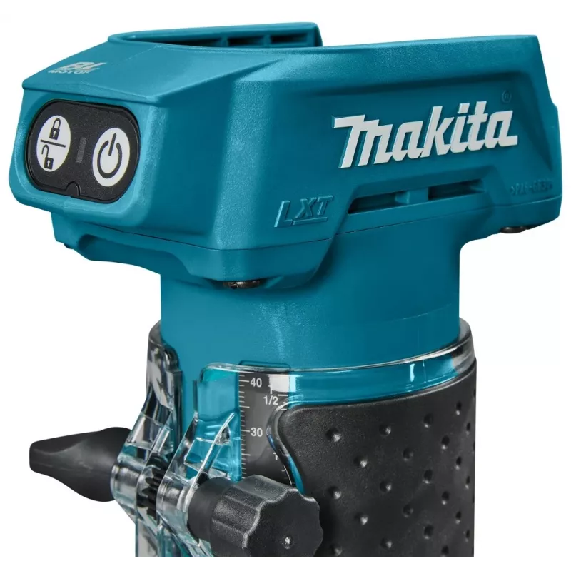 DRT52Z Makita 18V LXT belaidis bešepetėlis 1/4 colio frezatorius - įrankis be akumuliatoriaus