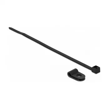 Kabelio raištis DeLOCK 18860 nailoninis juodas 10 vnt. 3,2 mm ryšulio skersmuo