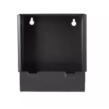 Metalinė kulkų gaudyklė bron.pl K-17-3 17x17 cm plokščia – šaudymo taikinio fiksavimo plokštė, juoda, montavimui ant sienos arba pjedestalo