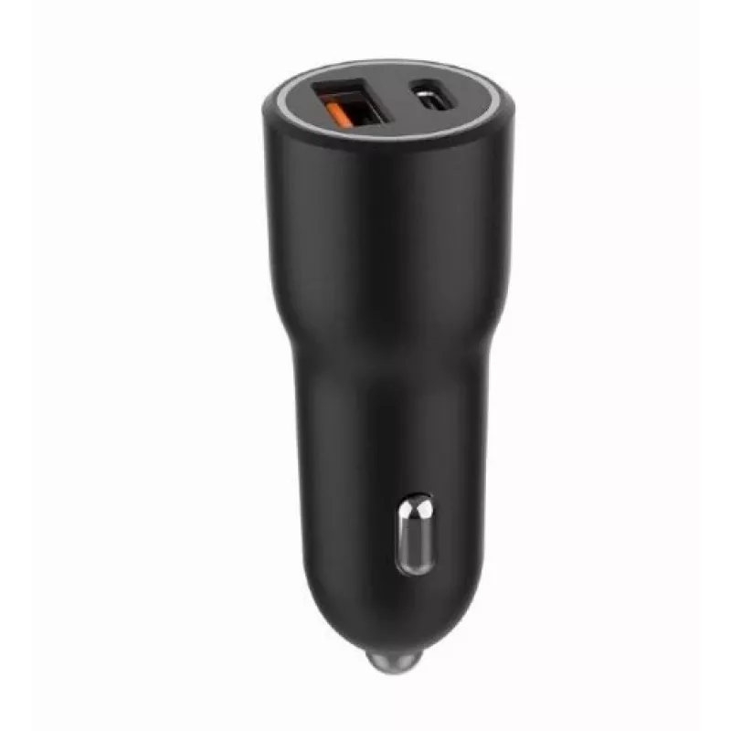 Automobilinis įkroviklis Gembird TA-UC-AC2PDQC38-CAR-01, USB-C, 38 W, 12–24 V, juodas