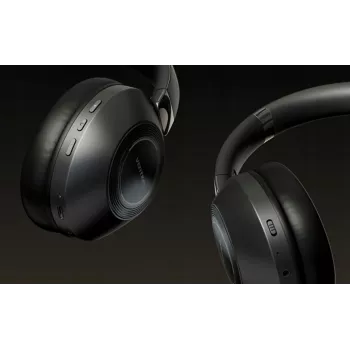 Ausinės Vention NBBB0 SoundMate S11 – belaidės Bluetooth 5.3 ausinės su kabliuku, įkrovimo dėklas 400 mAh, iki 20 h, juodos