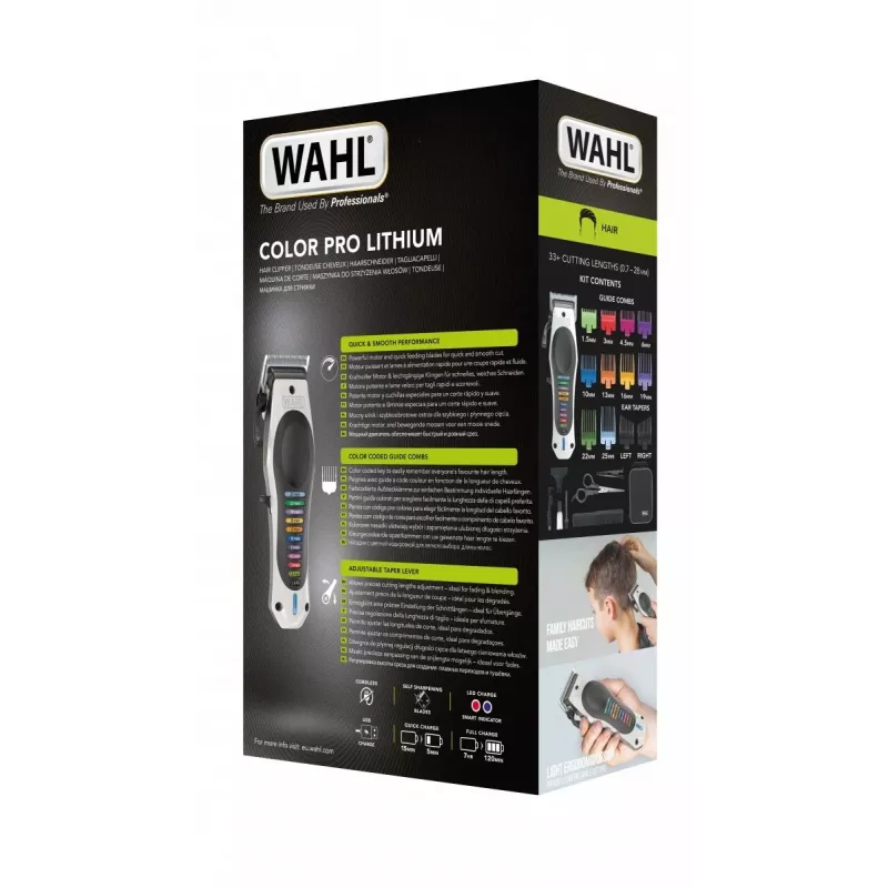 Wahl 3028048 kirpimo mašinėlė plaukams juoda/b alta, 10 Li-Ion