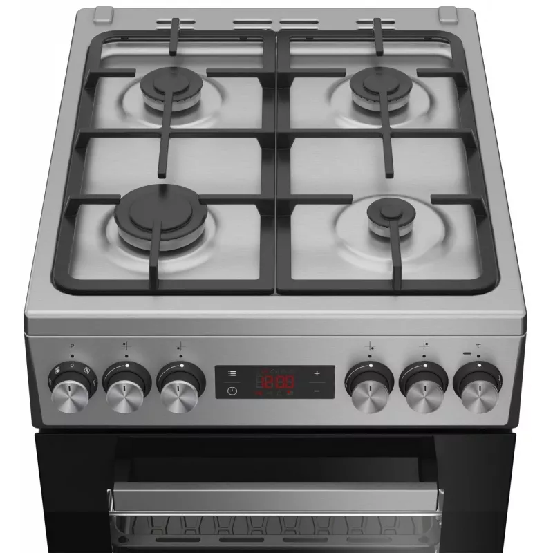 Dujinė-elektrinė viryklė BEKO FSM52330DX 5 degiklių 60 cm, energijos klasė A