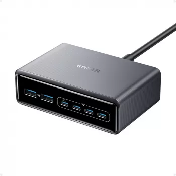 Kroviklis GeNPrime 200W GaN 4xUSB-C 2xUSB-A Juodas