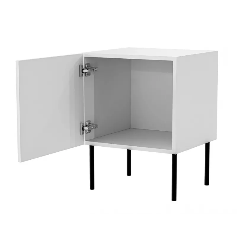 Naktiniai staliukai 2 vnt. cama meble PALAZZO BIS 45×39×H59 cm, balti matiniai, MDF/medžio drožlių plokštė