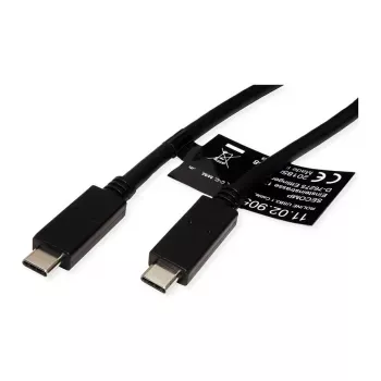 USB laidas ROLINE 11.02.9057 USB 3.2 Gen 2 1m USB-C juodas