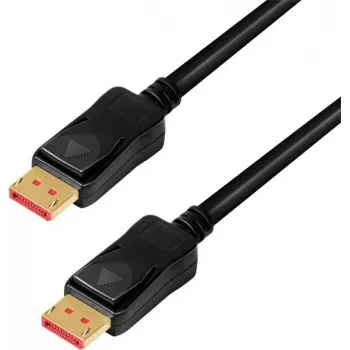 LogiLink CDV0100 DisplayPort kabelis DP/M – DP/M, 8K/60 Hz, stiprintuvas, juodas, 10 m (CDV0100)