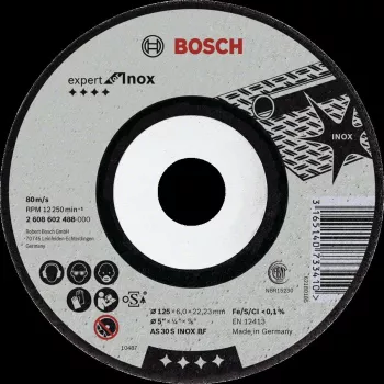 Bosch 2608602489 nuožulninis šlifavimo diskas nerūdijančiam plienui, 150 mm
