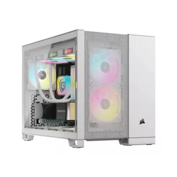 Corsair 2500D AIRFLOW Micro ATX dviejų kamerų PC korpusas – baltas CC-9011264-WW